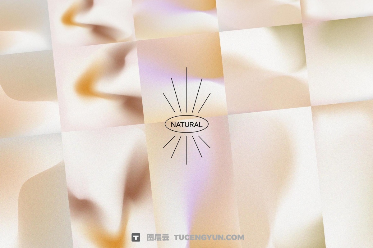 90款复古抽象艺术弥散光渐变散射AI矢量背景图形设计套装 Angeles – Retro Gradients & Shape（13406）