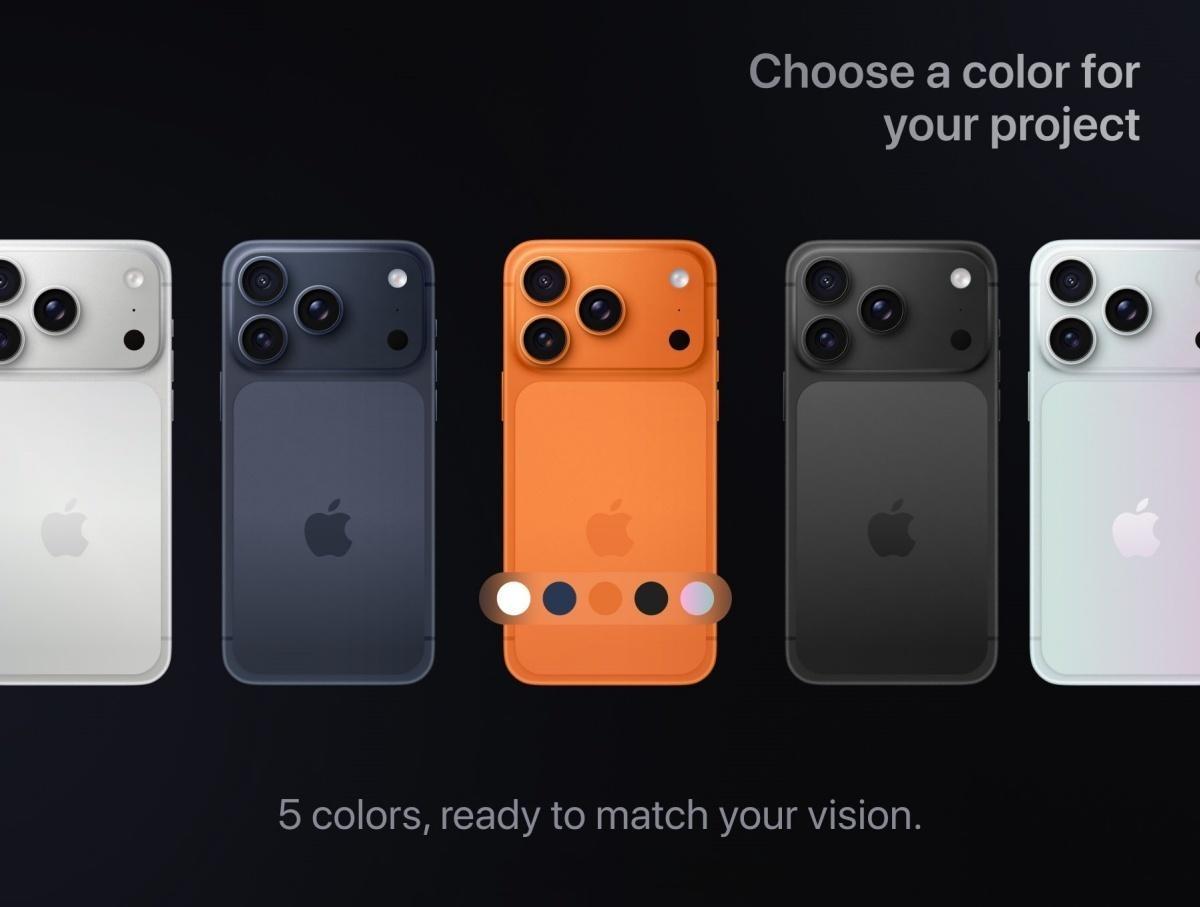 苹果iPhone 17 Pro Max手机UI平面界面设计展示Figma矢量样机 Iphone 17 Pro Max Mockup | Vector Figma（13623）