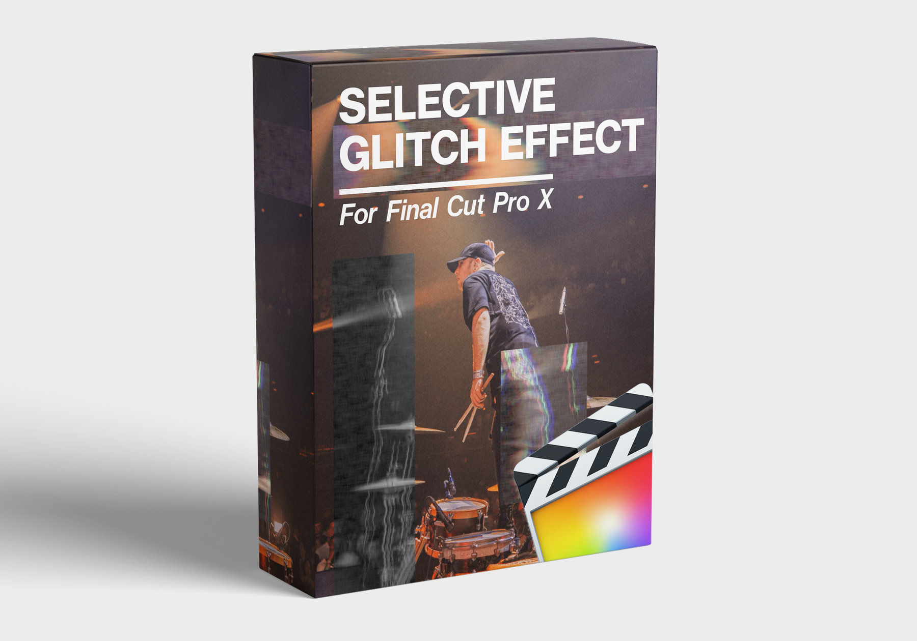 FCPX插件：全新区域选择性故障毛刺干扰视觉效果 Selective Glitch Effect（13677）