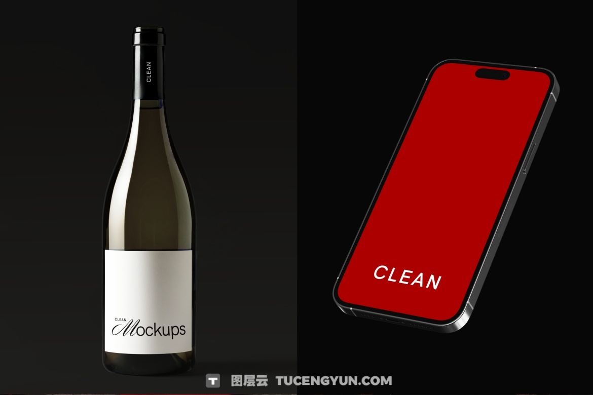 19个暗黑优雅现代T恤名片海报帆布袋广告牌手机电脑酒瓶纸杯品牌VI设计展示PSD样机组合 BLACK PACK（13292）