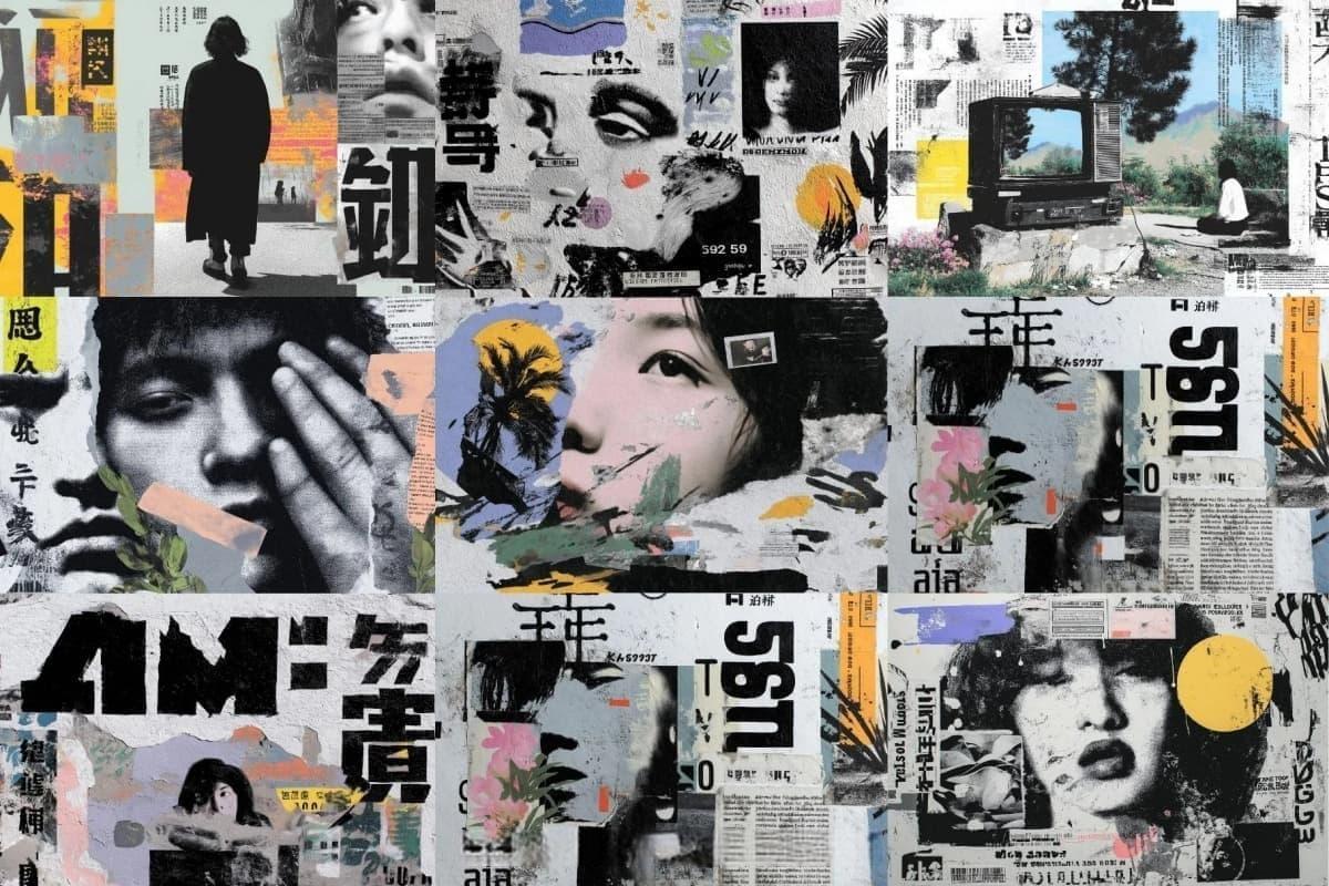 70个永恒日系风格都市现代拼贴艺术美学高分辨率背景PNG素材 70 Aesthetic Japanese Collage Backgrounds（13484）