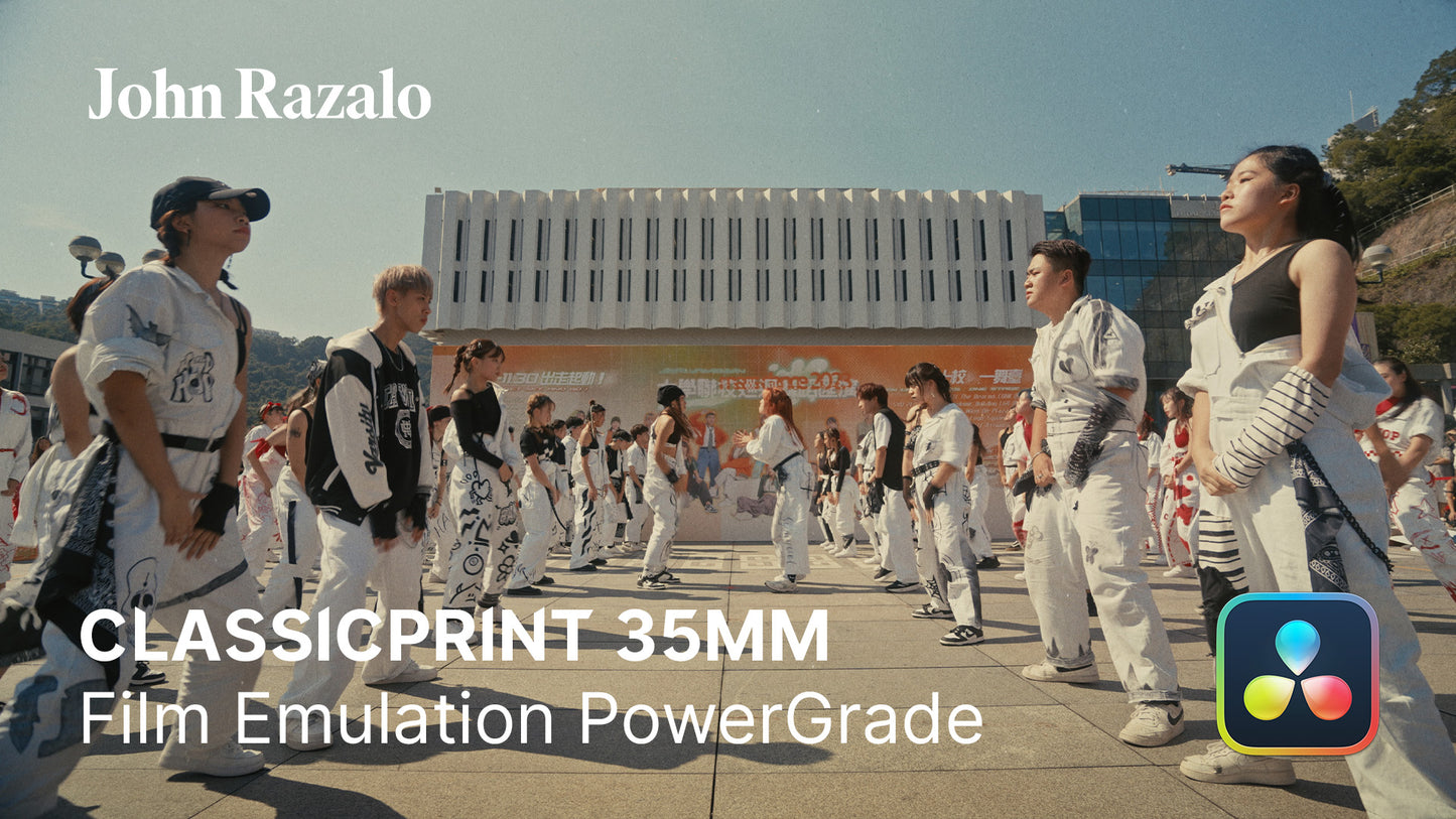 ClassicPrint 35mm Film Emulation PowerGrade V5 港风美学经典35mm胶片模拟电影视觉效果色彩分级达芬奇调色节点+LUT调色预设（10604）