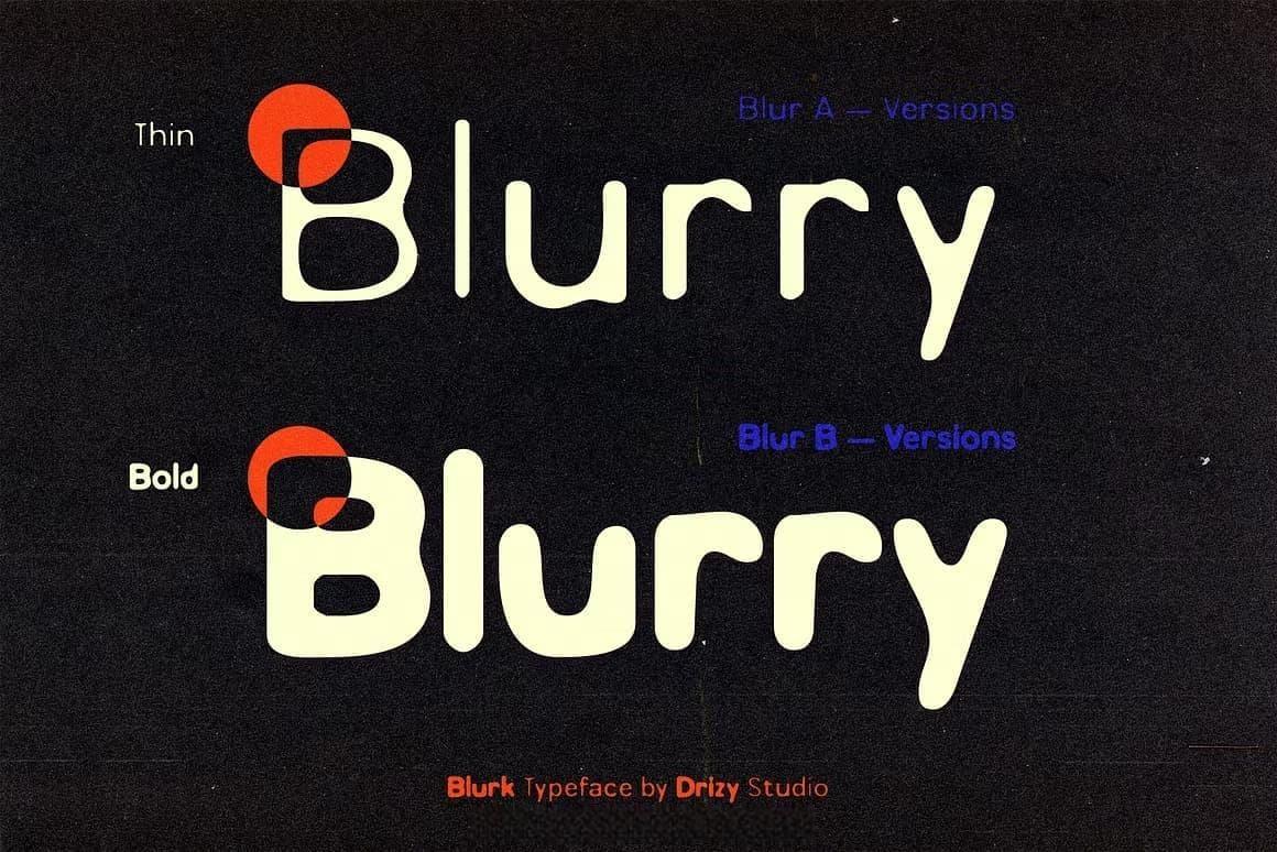 英文字体：创意超现代热熔几何品牌海报封面设计字体 Blurk – Ultra Modern Font（13331）
