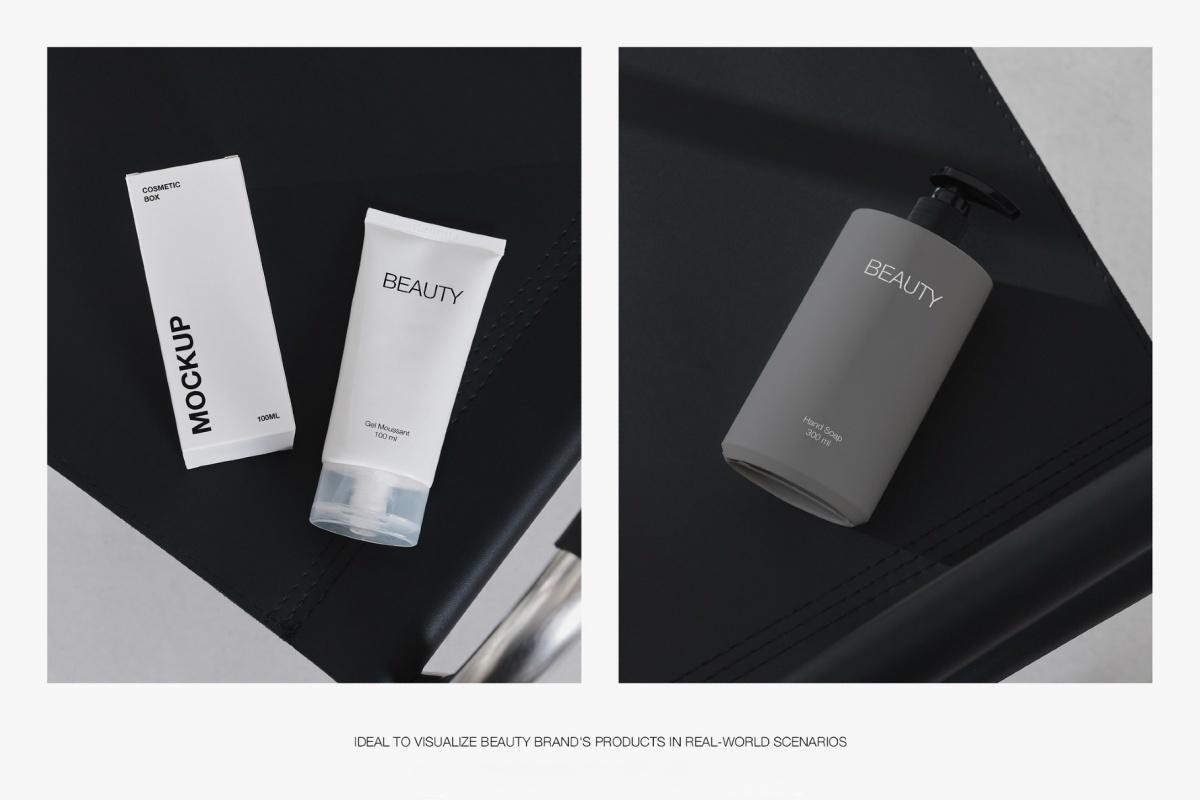 25个极简主义高分辨率服装包装印刷品海报场景PSD样机 Device & Branding Bundle（13559）