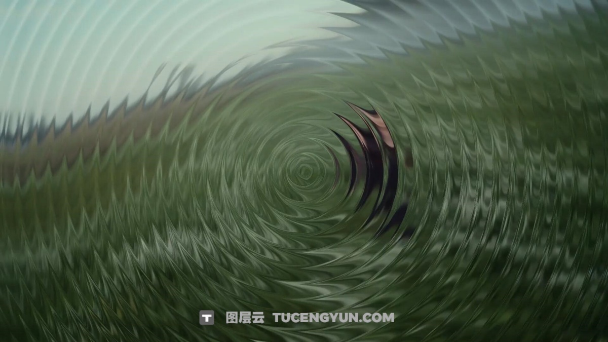 AE模板：真实质感模糊透明长虹条纹波浪纹液态玻璃视频叠加效果4K动画模板（13278）